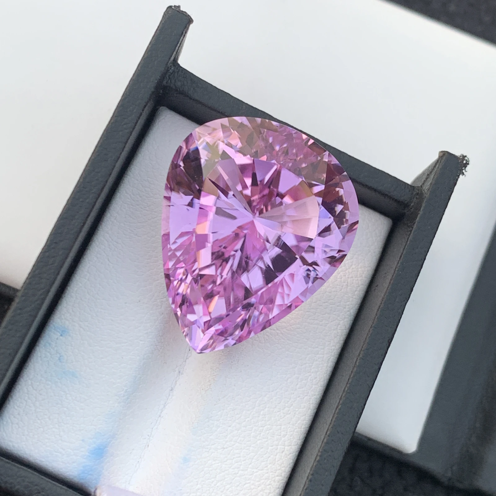 74.20 ct Natural Pink Kunzite Pear Shape Loose Gemstone from Afghanistan — view 2